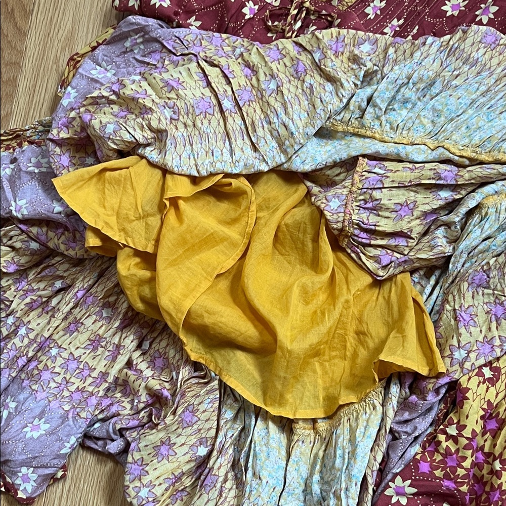 Free People Burgundy and Mustard vibrant Dress - Picture 10 of 10